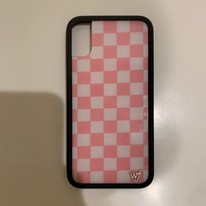 Wildflower pink checkered phone case!